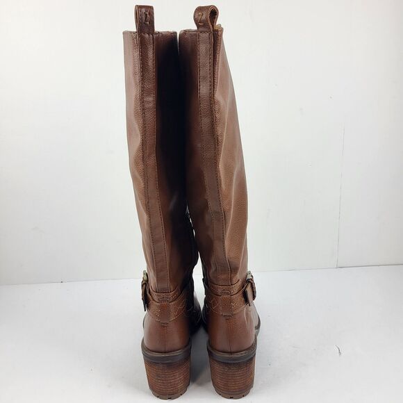ZODIAC Goring Georgia Round Toe Block Heel Zip Riding Boot Brown 10 M - Picture 7 of 12